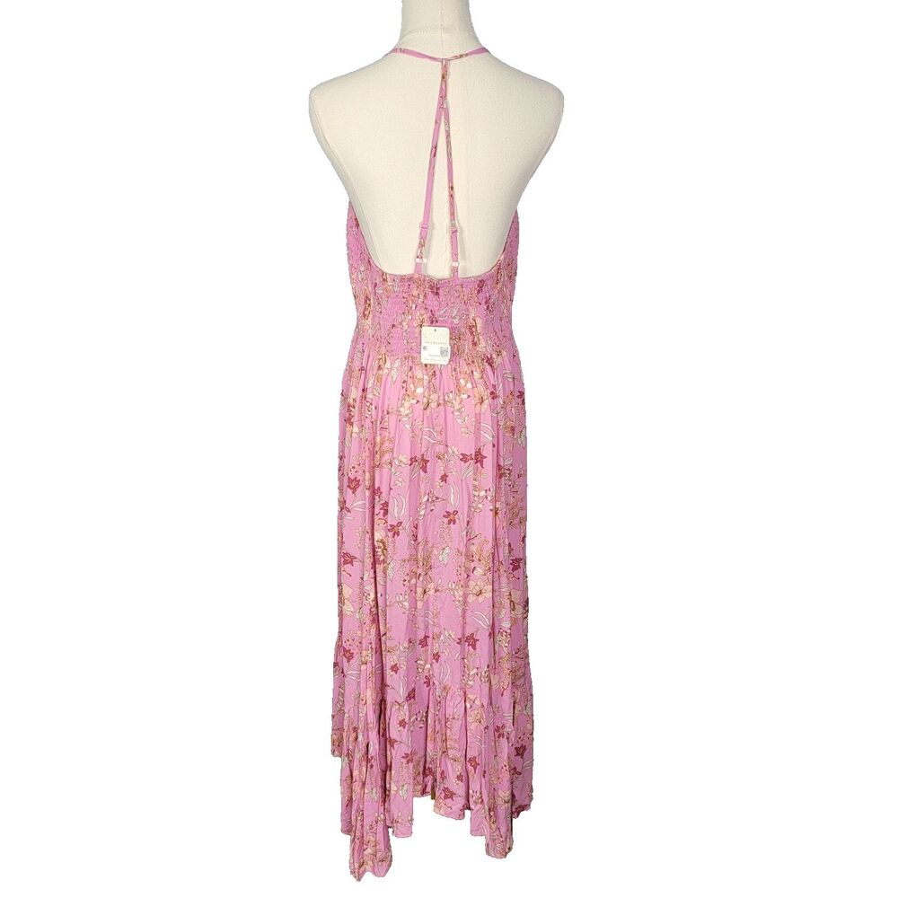 Free People Dress Size L Heat Wave Pink New with Tag Lightweight Flowy Midi Maxi - Picture 9 of 17